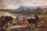 Ferdinand Victor Eugene Delacroix Ovid among the Scythians USA oil painting artist